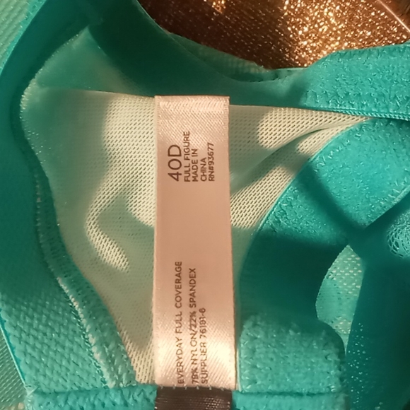🌻Ambrielle Turquiose Lace Everyday Full Coverage T Shirt Bra Sz 40D NWOT - Picture 7 of 9